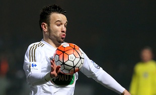 Mathieu Valbuena lors du match de coupe de France Chambly-Lyon, le 20 janvier 2016.