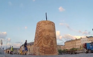 La barrique géante érigée sur les quais de Bordeaux, le 28 juin 2014.