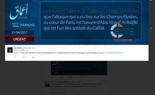 Daesh a revendiqué l'attaque contre des policiers sur les Champs-Elysées, le 20 avril 2017.