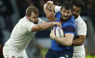 Loann Goujon lors du match entre la France et l'Angleterre le 21 mars 2015.