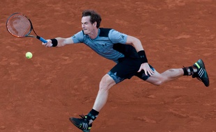 Andy Murray lors de sa victoire contre Ferrer en quart de finale de Roland-Garros, le 3 juin 2013.