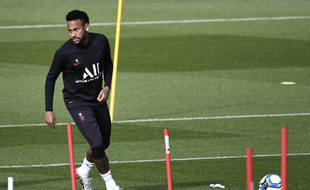 Neymar à l'entraînement au Camp des Loges, le 24 septembre 2019.