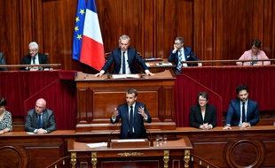 Emmanuel Macron au Congrès de Versailles.