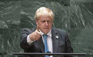 Le Premier ministre Boris Johnson à l'Assemblée de l'ONU mercredi 22 septembre 2021.