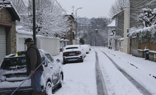 Le 7 février, Saint-Maur-des-Fossés dans le Val-de-Marne sous la neige