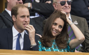 Le Prince William et Kate, duchesse de Cambridge, assistent à la finale de Wimbledon, le 13 juillet 2014.
