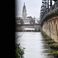 Vue du Pont de Pierre à Bordeaux en travaux