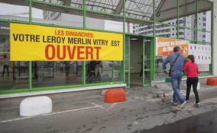 Le magasin de bricolage Leroy Merlin de Vitry sur Seine avait ouvert ses portes le dimanche 29 septembre 2013 malgré l'interdiction judiciaire.