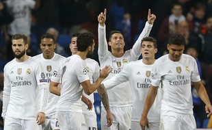 Cristiano Ronaldo fête son but contre Malmö le 8 décembre 2015.