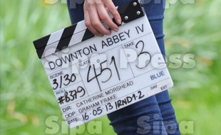 Sur le tournage de la série « Downton Abbey » (illustration).
