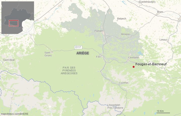 La commune de Fougax et Barrineuf en Ariège. (Illustration)