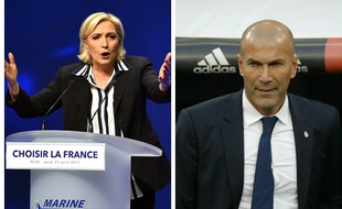 Marine Le Pen répond à Zinedine Zidane après son appel contre le FN le 28 avril 2017.