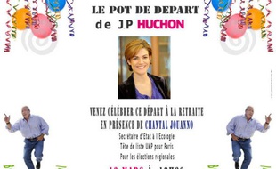 Communiqué de presse des jeunes pop de l'UMP invitant à se rendre au pot de départ à la retraite de Jean-Paul Huchon.