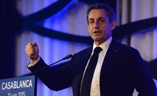 Nicolas Sarkozy 21 juin 2015 à Casablanca. AFP PHOTO / FADEL SENNA