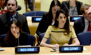 Amal Clooney a plaidé contre l'EI à l'ONU