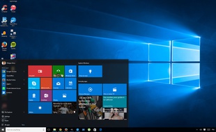 Le bureau de Windows 10.