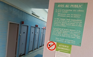 Lille, le 9 novembre 2018. Les Bains municipaux Lillois, situes dans le quartier populaire de Fives, doivent fermer a court terme. Il s'agissait du dernier établissement de ce type dans toute la rgion.