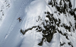 Une image prise le 5 février 2016 montre Estelle Balet lors d'une compétition à Chamonix.