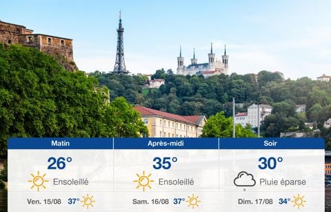 Prévisions météo du jeudi 14 août 2025 à Lyon