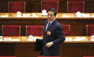 Le dirigeant chinois déchu Bo Xilai lors d'un congrès du Parti communiste à Pékin, en mars 2012