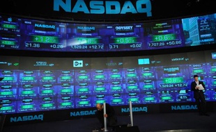 Studio du Nasdaq, à New York, le 25 mars 2009