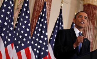 Barack Obama, le 19 mai, lors d'un discours au département d'Etat.