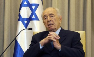 Le président Shimon Peres le 19 février 2014 à Jérusalemn