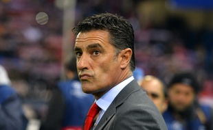 Michel lors d'un match entre l'Atletico Madrid et l'Olympiakos en 2014
