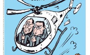 Couverture de Charlie Hebdo diffusée le 17 mars 2015, la veille de sa sortie en kiosque, signée Riss, un des survivants du massacre d'une grande partie de la rédaction du magazine satirique le 7 janvier