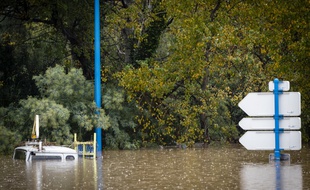 Cannes (Alpes-Maritimes) après les fortes pluies de la veille, dimanche 24 November 2019.