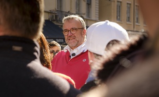 Etienne Blanc, lors de la campagne des municipales de 2020 à Lyon.