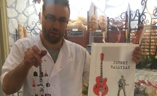 A Pontoise, des fèves Johnny Hallyday se cachent dans les galettes des rois de la boulangerie d'Hakim Rachid