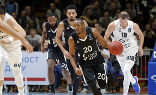 DeMarcus Nelson, ici sous les nouvelles couleurs de l’Asvel, en octobre lors d'une victoire à Belgrade en Eurocoupe.