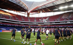 Les joueurs du PSG à l'entraînement.