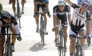 L'Allemand John Degenkolb prend la 2e place du Paris-Roubaix 2014 derrière le néerlandais Niki Terpstra, le 12 avril 2014.