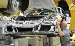 Une usine Porsche à Stuttgart, le 10 mars 2015