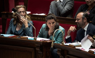 Nicole Belloubet, Edouard Philippe et Agnès Buzyn à l’Assemblée Nationale, le 11 Octobre 2017.