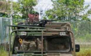 Deux cent trente hommes du 3e régiment étranger d'infanterie sont chargés d'assurer la protection du Centre spatial guyanais de Kourou.