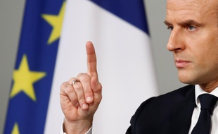 Emmanuel Macron lors de la conférence nationale sur le handicap qui s'est tenue à l'Elysée à Paris, le 11 février 2020.