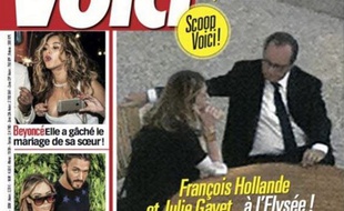 Le magazine Voici publie des photos de François Hollande et Julie Gayet dans les jardins de l'Elysée
