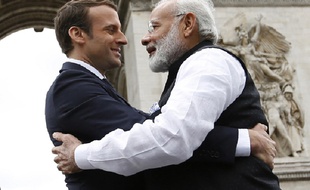 Narendra Modi et Emmanuel Macron, le 3 juin 2017.
