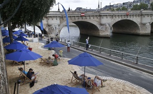 Illustration de Paris Plage le 20 juillet 2015 à Paris.