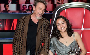Marghe, gagnante de The Voice 2021, et son coach Florent Pagny