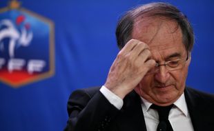 Noël Le Graët lors d'une conférence de presse au siège de la FFF.