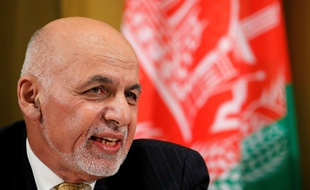 Le président afghan Mohammad Ashraf Ghani lors de la Conférence sur l'Afghanistan à Génève, le 27 novembre 2018.