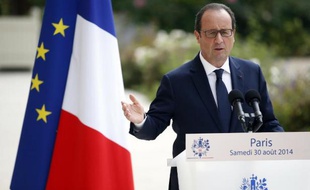 François Hollande à l'Elysée, le 30 août 2014