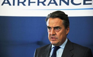 Le PDG d'Air France Alexandre de Juniac, le 28 septembre 2014 à Paris