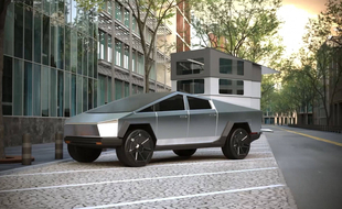 Le très attendu véhicule Cybertruck de Tesla.