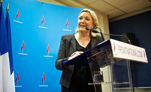 La président du Front national Marine Le Pen, le 23 mars 2014.