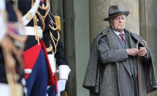 L'écrivain et académicien Maurice Druon à sa sortie de l'Elysée, le 22 octobre 2007.